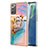 Custodia Silicone Gel Morbida Fantasia Modello Cover con Anello Supporto Y03B per Samsung Galaxy Note 20 5G