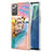 Custodia Silicone Gel Morbida Fantasia Modello Cover con Anello Supporto Y03B per Samsung Galaxy Note 20 5G Multicolore