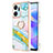 Custodia Silicone Gel Morbida Fantasia Modello Cover con Anello Supporto Y05B per Huawei Honor X7a Colorato
