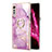 Custodia Silicone Gel Morbida Fantasia Modello Cover con Anello Supporto Y05B per LG Velvet 4G