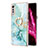 Custodia Silicone Gel Morbida Fantasia Modello Cover con Anello Supporto Y05B per LG Velvet 4G Verde
