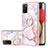 Custodia Silicone Gel Morbida Fantasia Modello Cover con Anello Supporto Y05B per Samsung Galaxy A02s Rosa