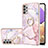 Custodia Silicone Gel Morbida Fantasia Modello Cover con Anello Supporto Y05B per Samsung Galaxy A73 5G Rosa