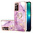 Custodia Silicone Gel Morbida Fantasia Modello Cover con Anello Supporto Y05B per Samsung Galaxy Note 20 Ultra 5G Lavanda