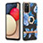 Custodia Silicone Gel Morbida Fantasia Modello Cover con Anello Supporto Y06B per Samsung Galaxy A03s