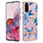 Custodia Silicone Gel Morbida Fantasia Modello Cover con Anello Supporto Y06B per Samsung Galaxy S20 5G Blu