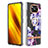 Custodia Silicone Gel Morbida Fantasia Modello Cover con Anello Supporto Y06B per Xiaomi Poco X3 Pro Viola