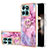 Custodia Silicone Gel Morbida Fantasia Modello Cover con Anello Supporto YB1 per Huawei Honor X8b