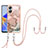 Custodia Silicone Gel Morbida Fantasia Modello Cover con Anello Supporto YB1 per Oppo A17 Multicolore