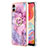 Custodia Silicone Gel Morbida Fantasia Modello Cover con Anello Supporto YB1 per Samsung Galaxy M04 Lavanda