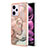 Custodia Silicone Gel Morbida Fantasia Modello Cover con Anello Supporto YB1 per Xiaomi Redmi Note 12 Pro 5G Rosa