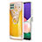 Custodia Silicone Gel Morbida Fantasia Modello Cover con Anello Supporto YB2 per Samsung Galaxy A22 5G Giallo