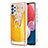 Custodia Silicone Gel Morbida Fantasia Modello Cover con Anello Supporto YB2 per Samsung Galaxy A23 5G Giallo