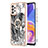 Custodia Silicone Gel Morbida Fantasia Modello Cover con Anello Supporto YB2 per Samsung Galaxy A73 5G Grigio