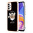 Custodia Silicone Gel Morbida Fantasia Modello Cover con Anello Supporto YB2 per Samsung Galaxy A73 5G Nero