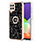 Custodia Silicone Gel Morbida Fantasia Modello Cover con Anello Supporto YB2 per Samsung Galaxy M32 4G Nero