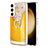 Custodia Silicone Gel Morbida Fantasia Modello Cover con Anello Supporto YB2 per Samsung Galaxy S22 Plus 5G Giallo