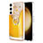 Custodia Silicone Gel Morbida Fantasia Modello Cover con Anello Supporto YB2 per Samsung Galaxy S23 5G Giallo
