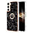 Custodia Silicone Gel Morbida Fantasia Modello Cover con Anello Supporto YB2 per Samsung Galaxy S24 5G Nero