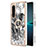Custodia Silicone Gel Morbida Fantasia Modello Cover con Anello Supporto YB2 per Sony Xperia 1 IV Grigio