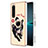 Custodia Silicone Gel Morbida Fantasia Modello Cover con Anello Supporto YB2 per Sony Xperia 1 IV Khaki