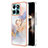 Custodia Silicone Gel Morbida Fantasia Modello Cover con Anello Supporto YB3 per Huawei Honor X8b Lavanda