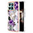 Custodia Silicone Gel Morbida Fantasia Modello Cover con Anello Supporto YB3 per Huawei Honor X8b Viola