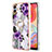 Custodia Silicone Gel Morbida Fantasia Modello Cover con Anello Supporto YB3 per Samsung Galaxy M04