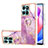 Custodia Silicone Gel Morbida Fantasia Modello Cover con Anello Supporto YB5 per Huawei Honor X6a