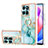 Custodia Silicone Gel Morbida Fantasia Modello Cover con Anello Supporto YB5 per Huawei Honor X6a