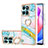 Custodia Silicone Gel Morbida Fantasia Modello Cover con Anello Supporto YB5 per Huawei Honor X6a Colorato