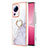 Custodia Silicone Gel Morbida Fantasia Modello Cover con Anello Supporto YB5 per Xiaomi Mi 13 Lite 5G Bianco