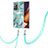 Custodia Silicone Gel Morbida Fantasia Modello Cover con Cinghia Cordino Mano Y01B per Samsung Galaxy Note 20 Ultra 5G Verde Pastello