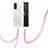 Custodia Silicone Gel Morbida Fantasia Modello Cover con Cinghia Cordino Mano Y01B per Xiaomi Poco M3 Rosa