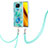 Custodia Silicone Gel Morbida Fantasia Modello Cover con Cinghia Cordino Mano Y01B per Xiaomi Poco X3 NFC Verde