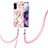 Custodia Silicone Gel Morbida Fantasia Modello Cover con Cinghia Cordino Mano Y02B per Samsung Galaxy S20 Rosa