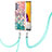 Custodia Silicone Gel Morbida Fantasia Modello Cover con Cinghia Cordino Mano Y03B per Samsung Galaxy A23 5G Colorato