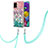 Custodia Silicone Gel Morbida Fantasia Modello Cover con Cinghia Cordino Mano Y03B per Samsung Galaxy A51 4G Colorato