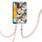 Custodia Silicone Gel Morbida Fantasia Modello Cover con Cinghia Cordino Mano Y06B per Samsung Galaxy A04s