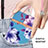 Custodia Silicone Gel Morbida Fantasia Modello Cover con Cinghia Cordino Mano Y06B per Samsung Galaxy A12 Nacho