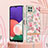 Custodia Silicone Gel Morbida Fantasia Modello Cover con Cinghia Cordino Mano Y06B per Samsung Galaxy A22 5G