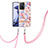 Custodia Silicone Gel Morbida Fantasia Modello Cover con Cinghia Cordino Mano Y06B per Xiaomi Mi 11T 5G Rosa