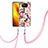 Custodia Silicone Gel Morbida Fantasia Modello Cover con Cinghia Cordino Mano Y06B per Xiaomi Poco X3 NFC Rosa