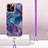 Custodia Silicone Gel Morbida Fantasia Modello Cover con Cinghia Cordino Mano Y07B per Apple iPhone 14 Pro