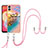 Custodia Silicone Gel Morbida Fantasia Modello Cover con Cinghia Cordino Mano YB3 per Samsung Galaxy A04 4G