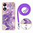 Custodia Silicone Gel Morbida Fantasia Modello Cover con Cinghia Cordino Mano YB5 per Oppo A58 5G