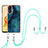 Custodia Silicone Gel Morbida Fantasia Modello Cover con Cinghia Cordino Mano YB7 per Oppo Reno8 T 4G