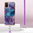 Custodia Silicone Gel Morbida Fantasia Modello Cover con Cinghia Cordino Mano YB7 per Samsung Galaxy A02s
