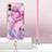 Custodia Silicone Gel Morbida Fantasia Modello Cover con Cinghia Cordino Mano YB7 per Samsung Galaxy A04 4G