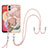 Custodia Silicone Gel Morbida Fantasia Modello Cover con Cinghia Cordino Mano YB7 per Samsung Galaxy A04 4G Rosa